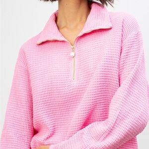 DONNI 1/2 zip pullover - pink